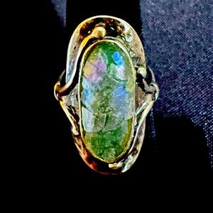 PZ Roman Glass & Sterling Silver Ring